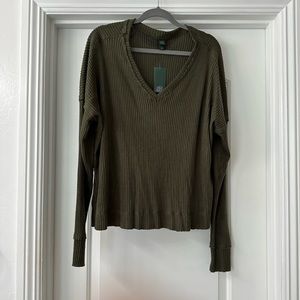 Target V-Neck Ribbed Long Sleeve